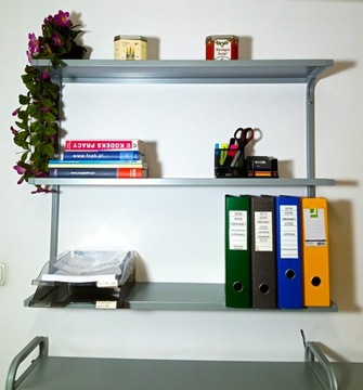 Półka metalowa ścienna długość 95 cm PG3S potrójna warsztat loft garaż