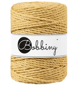 Sznurek Bobbiny makrama skręcany 3PLY 5mm Miodowy
