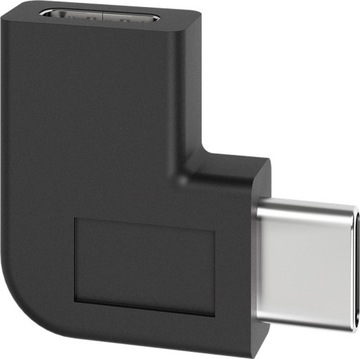 Adapter USB-C na USB-C 90° czarny