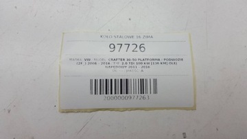 KOLO DISK 5X130 16 ET 63 225/75 VW CRAFTER