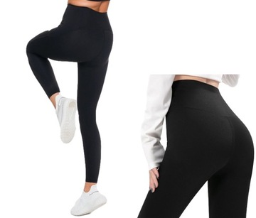 LEGGINSY MODELUJĄCE Getry Fitness KRYJĄCE M/L
