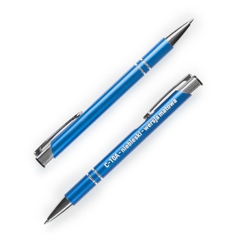 Металлическая шариковая ручка с двусторонней гравировкой логотипа, 250 шт.