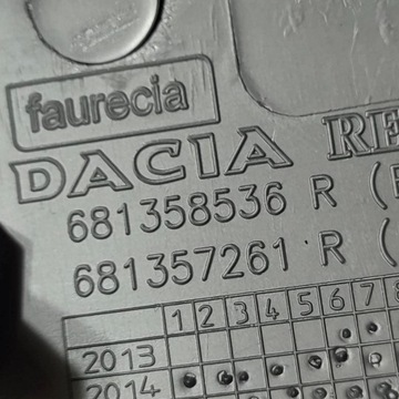 DACIA DUSTER 2016 DESKA ROZDĚLOVAČE KRYT