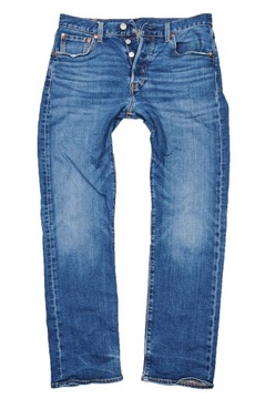 LEVIS 501 JEANS spodnie męskie klasyczne granatowe PREMIUM 30/30 pas 74