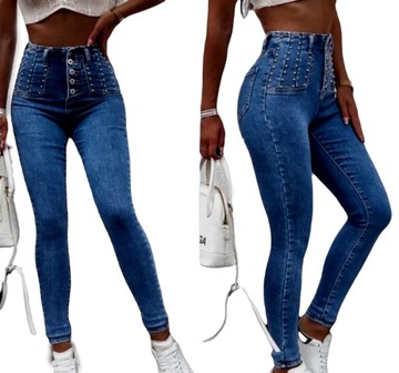 SPODNIE JEANS WYSZCZUPLAJĄCE RURKI ROZMIAR 26 (34)