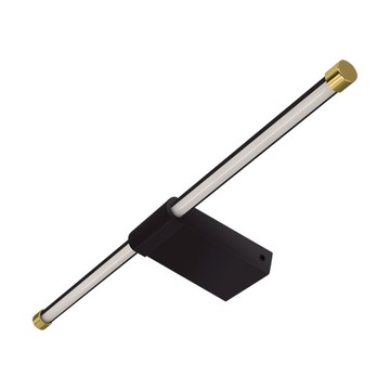 LAMPA NAD LUSTRO KINKIET LED 12W CZARNO ZŁOTY IP44