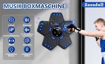 Тренировка на музыкальных боксерских машинах на боксерской стене