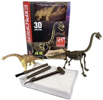 DINOZAUR WYKOPALISKA skamielina SZKIELET i FIGURKA