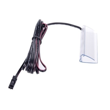 Klips LED PCV czerwony 12V DC z przewodem 2m