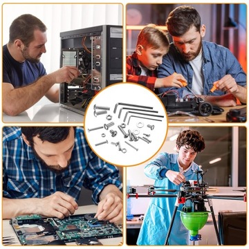 НАБОР ВИНТОВ С ШЕСТИГРАННОЙ ГОЛОВКОЙ M2 M3 M4 M5 НАБОР ВИНТОВ С ШЕСТИГРАННОЙ ГОЛОВКОЙ 1225 шт.