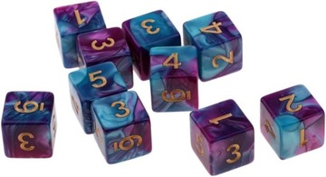 ZESTAW 25 KOSTEK K6 RPG KOŚĆ SZEŚCIOŚCIENNA WSPOMNIENIA Z GALAKTYKI 1,6 CM