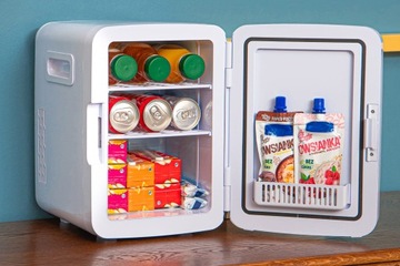 LODÓWKA BIUROWA 10L 12V Z FUNKCJĄ GRZANIA DO 50-65°C BIAŁA