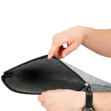 СУМКА ДЛЯ НОУТБУКА ЧЕХОЛ ДЛЯ НОУТБУКА НА МОЛНИИ СУМКА 14 ДЮЙМОВ ФЕТРОВАЯ СЕРАЯ КРЫШКА