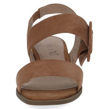 Caprice sandały brązowe Siena skóra naturalna zamsz [Rozmiar: 38]