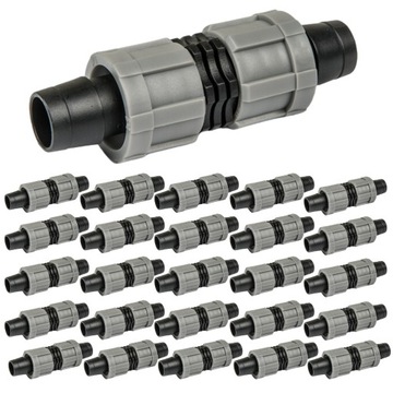 25X ŁĄCZNIK DO TAŚMY KROPLUJĄCEJ ZŁĄCZKA REPARATOR PRZELOT PROSTY ZESTAW