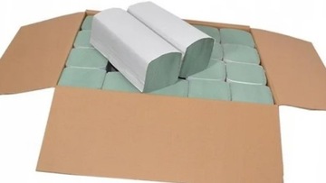 RĘCZNIKI PAPIEROWE ZZ zielone MAKULATURA 20szt. POLSKI PRODUKT DOBRA JAKOŚĆ