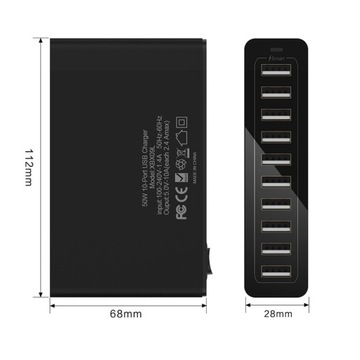 10 USB-портов, док-станция для зарядного устройства для быстрой зарядки