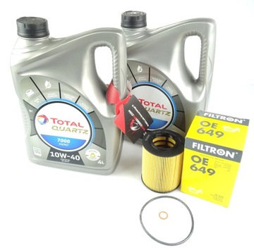 TOTAL 7000 ENERGIE 10W40 8L FILTR BMW E46 M52B...