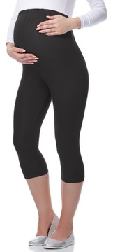 Legginsy ciążowe 3/4 capri getry damskie wiskoza BE-03 Grafitowy XL