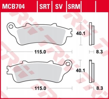 ТОРМОЗНЫЕ КОЛОДКИ TRW HONDA XL 1000 V ВАРАДЕРО