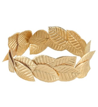 ЗОЛОТОЙ ЛАВРОВЫЙ ВЕНОК С ЦЕЗАРЬМИ ЛИСТЬЯМИ