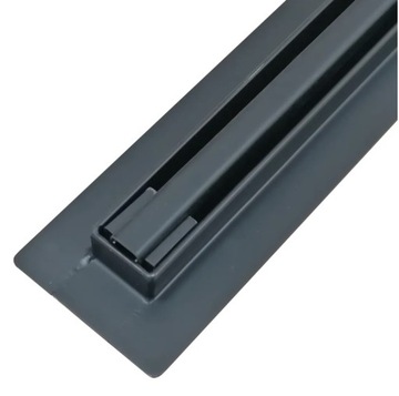 Odpływ liniowy prysznicowy 70 cm niski 52mm SLIM SYFON OBROTOWY CZARNY