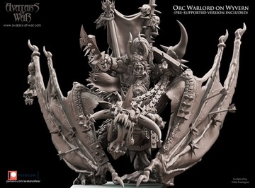 Военачальник орков верхом на виверне