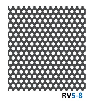 Лист стальной гладкий, перфорированный до размера 2 RV 5-8.