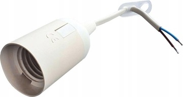 Е27 ТЕРМОПЛАСТ ЛАМПА. БЕЛЫЙ СО ШНУРОМ