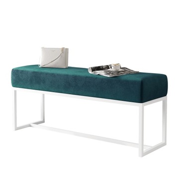 Ławka tapicerowana loft CANDY biały stelaż 90 cm