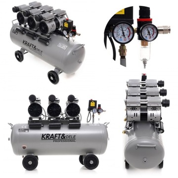 Kompresor Bezolejowy 100L silniki 3 x 1500W 100 L 8 Bar