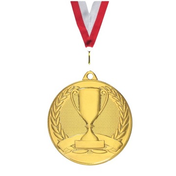 ZŁOTY MEDAL PUCHAR OGÓLNY 50MM + WSTĄŻKA