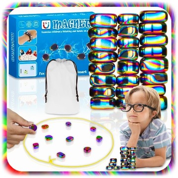 KAMIENIE MAGNETYCZNE MAGNETYCZNA GRA W SZACHY STRATEGICZNA KOLOROWE 20 SZT