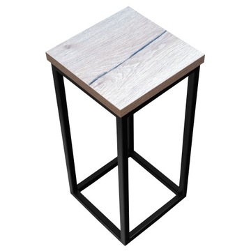 Подставка для цветов, металл, сталь, промышленный стол LOFT, столешница, Дуб Артизан