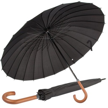 Parasol rządowy duży elegancki wytrzymały XL 24 ramiona