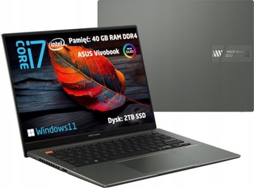 Laptop Asus VivoBook S 14X OLED S5402 i7-12700H 40GB 2TB SSD 2.8K 2880x1800