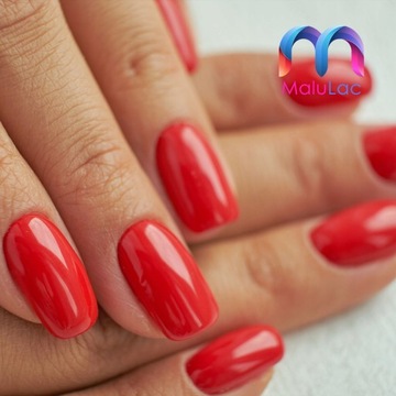 MaluLac lakier hybrydowy CZERWONY TRAFIONY #1074