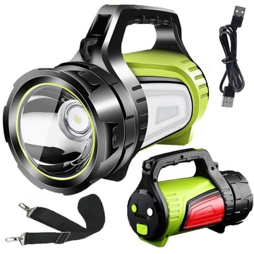 МОЩНЫЙ ФОНАРЬ, светодиодный прожектор, аккумуляторная батарея, рефлекторная лампа