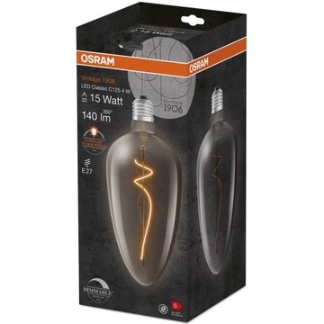 E27 4Вт светодиодная декоративная лампа с регулируемой яркостью OSRAM