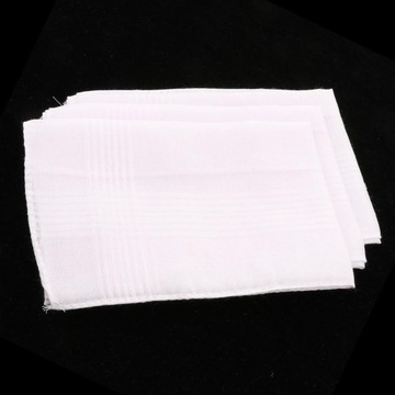 3 шт. Мужской белый хлопковый носовой платок классический Hankies Square.