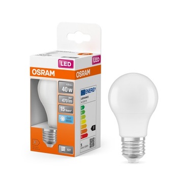 Żarówka LED 4,9W=40W E27 Osram 4000K biała