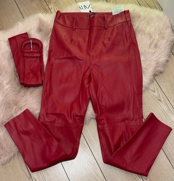 Zara czerwone spodnie rozmiar M / 38