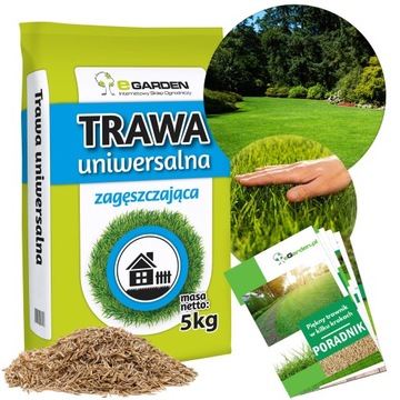 TRAWA 5KG SZYBKO ZAGĘSZCZAJĄCA TRAWNIK UNIWERSALNA ODPORNA NASIONA 200m2