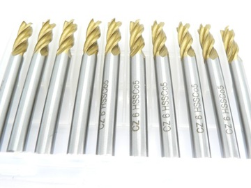 КОБАЛЬТОВАЯ ФРЕЗА fi 6 мм Z4 HSSCo5 TiN DIN844 - ДЕТАЛЬ