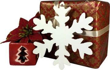 BOMBKA ZAWIESZKA ŚNIEŻYNKA CHOINKA ŚWIĘTA 30CM