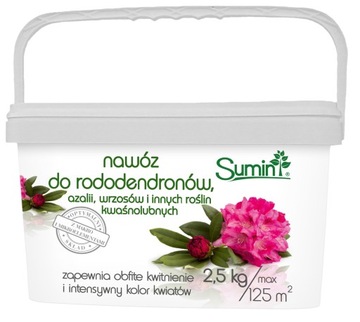 SUMIN NAWÓZ DO RODODENDRONÓW AZALI WRZOSÓW ROŚLIN KWAŚNOLUBNYCH 2,5 KG