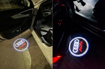 СВЕТОДИОДНЫЕ ПОДСВЕТКИ ЛОГОТИПА 2x ДВЕРИ AUDI A6 C5 C6 C7 AUDI A6