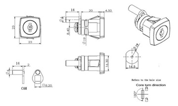 ЗАМОК ДЛЯ МЕТАЛЛИЧЕСКИХ И ФОТОШКАФОВ X-44/D