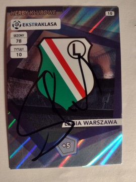 Karta panini autograf Legia sezon 15/16 Czerczesow Trener