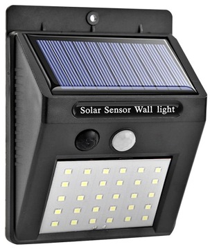 LAMPA SOLARNA LED Z CZUJNIKAMI RUCHU I ŚWIATŁA